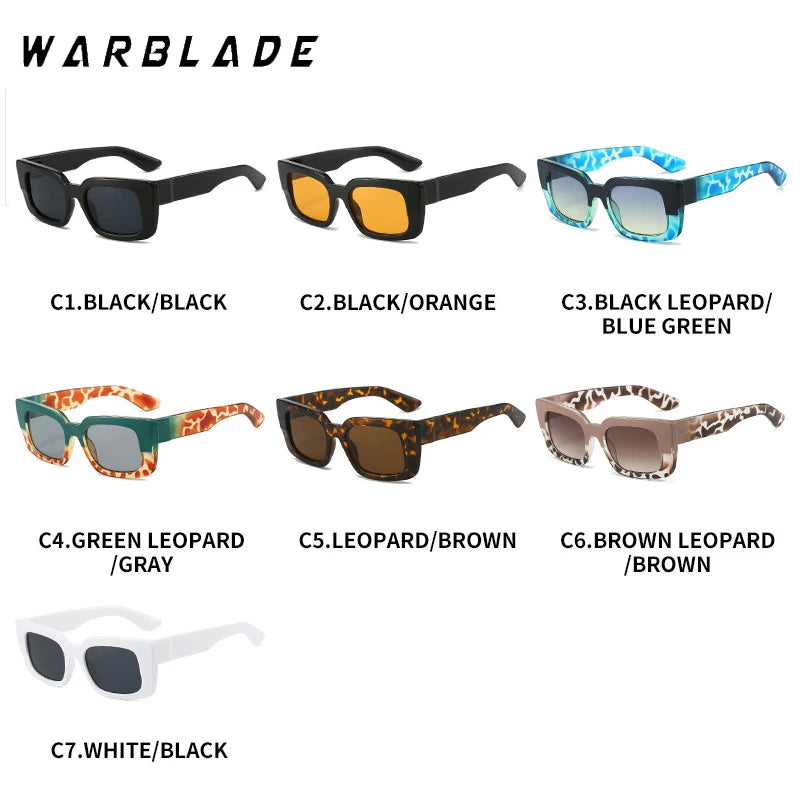 Fashion Luxury Brand Design Square Sunglasses Men Women Small Rectangle Street Sun Eyeweae Ladies Vintage Driving Shades UV400