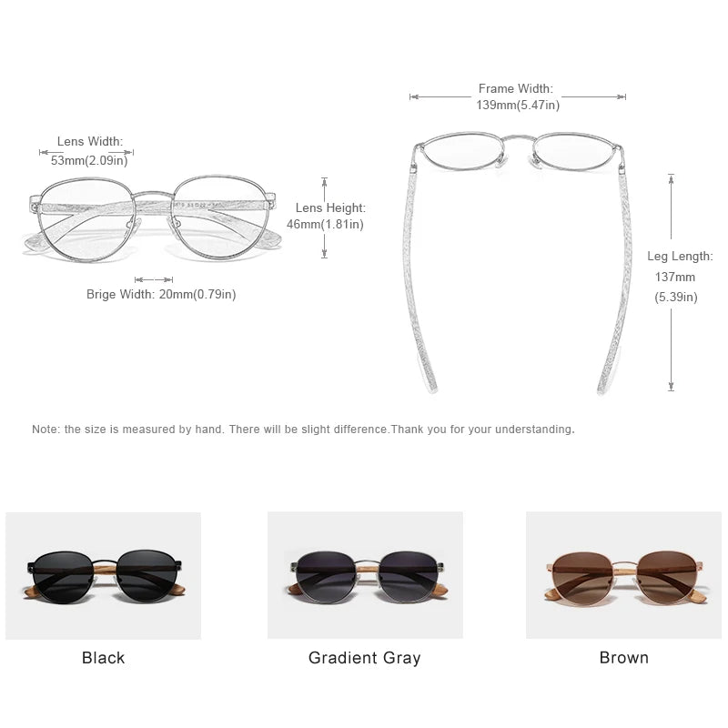 KINGSEVEN Sunglasses For Men UV400 Polarized Women’s Eyeglass Frame Natural Wood Fashion Sun Glasses Protection Eyewear - Madeinsea©