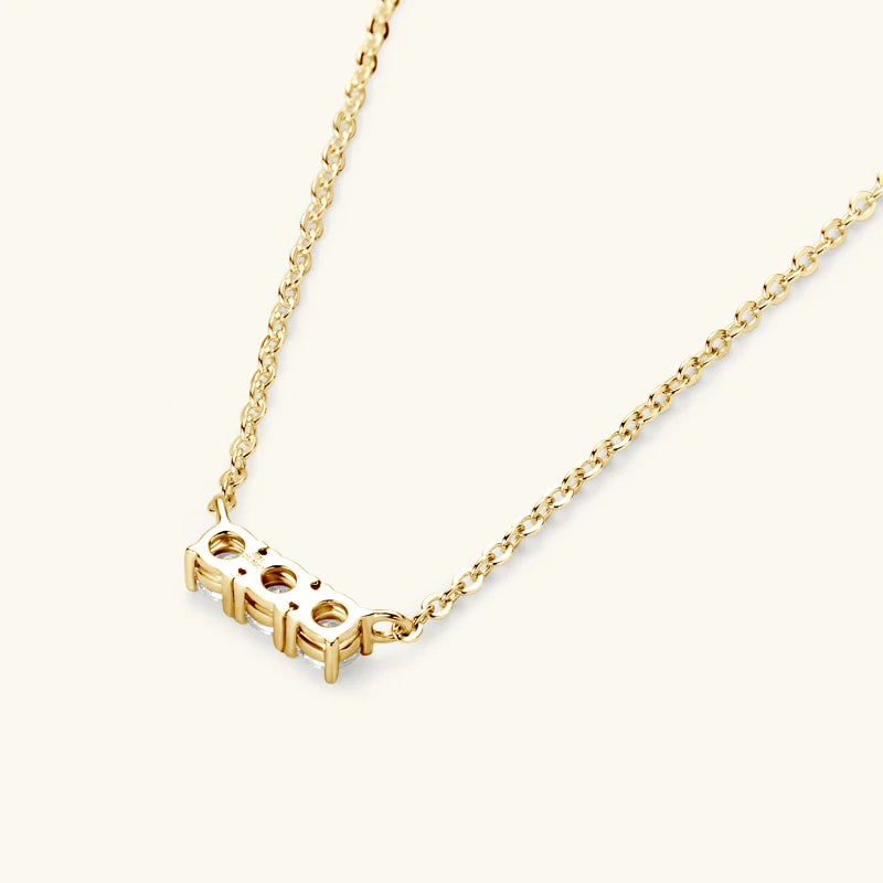 OXTAO GRA Certified 3mm Moissanite Pendant Necklace Women 925 Sterling Silver Sparkling Lab Diamond Moissanite Jewelry Gift