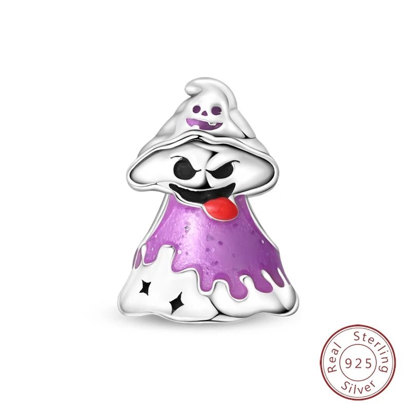 Halloween 925 Sterling Silver Design Charms Beads Pendants Suitable for Original Bracelet DIY Exquisite Making Jewelry