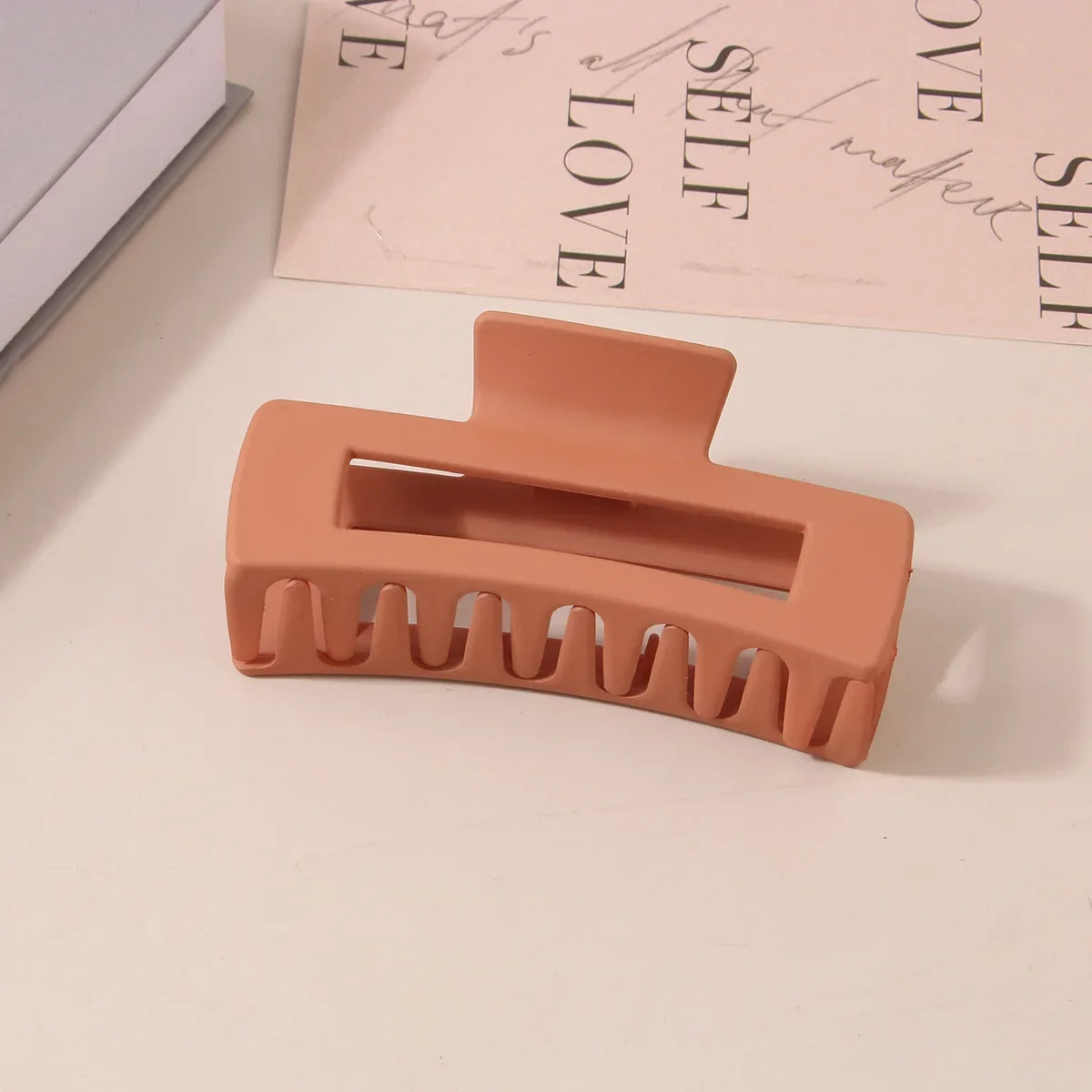 10.5CM Solid Hair Claw Elegant Hairpins Barrette Crab Hair Clips For Women Girls Korean Square Headwear Simple Hair Accessories