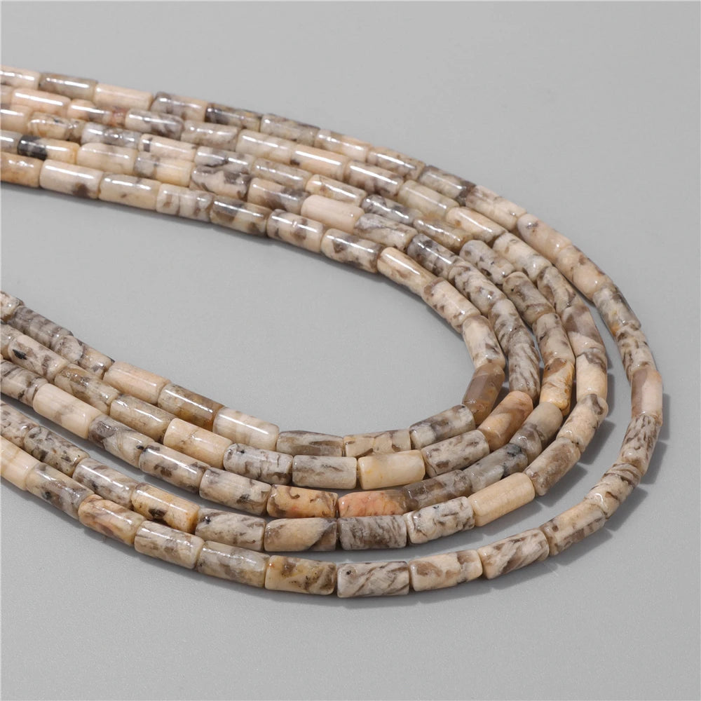 5x9mm Natural Cylinder Column Stone Bead Agat Aventurine Amethyst Jasper Quartz Loose Spacer Beads DIY Necklace Earring Bracelet