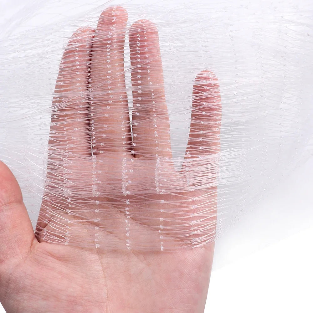 Lawaia Wurfnetz aus Monofilament-Nylon, amerikanisches Fischernetz, Handwurfnetz mit Senkblei, Outdoor-Sportfischernetz