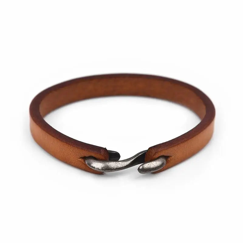 Jiayiqi Fashion Genuine Leather Wrap Cord Cuff Bracelet For Hand Wrist Wristband Men Woman Punk Bangle Couple Jewelry Gift