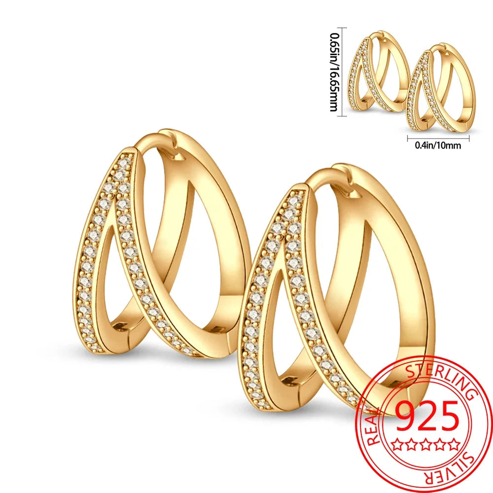 Ear Ring Series 925 Sterling Silver Star Moon Unicorn Tulip Flower Butterfly Bee Geometry Earrings Ladies Pairing with Jewelry