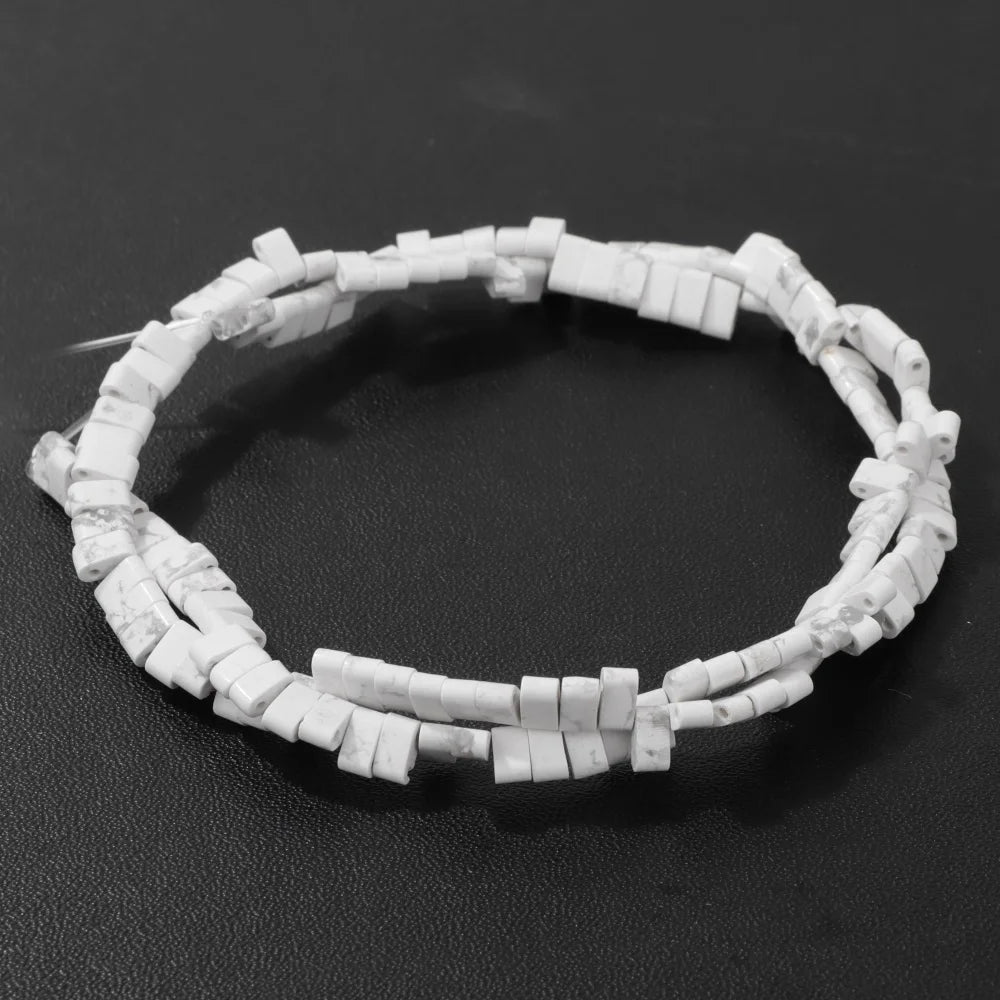 2x5mm Natural Two Hole Stone Bead Rectangle Tiger Eye Quartz Amazonite Loose Spacer Beads For Jewelry Making Bracelet Handmade