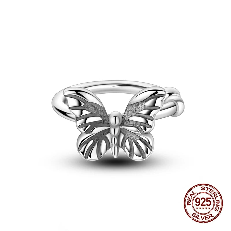 Fine 100% 925 Sterling Silver Zircon Ear Clip For Women Girls Non Piercing Fake Cartilage Clip Butterfly Earrings Jewelry Giift
