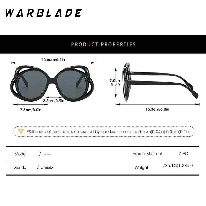 Fashion Women Flower Hollow Frame Sunglasses Fashion Goggles Personality Oversized Oval Luxury Brand Designer Sunvisors UV400