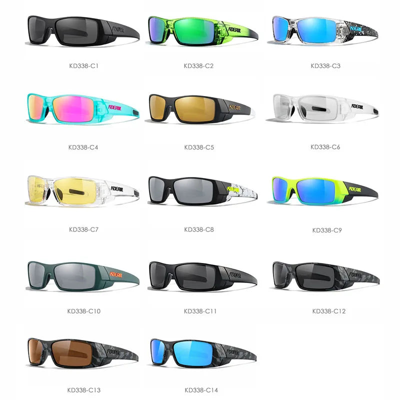 KDEAM Polarisierte Sonnenbrille für Damen und Herren, Autofahrerbrille, rechteckige Sonnenbrille für Herren, vielseitiger Augenschutz, UV400-Schutz