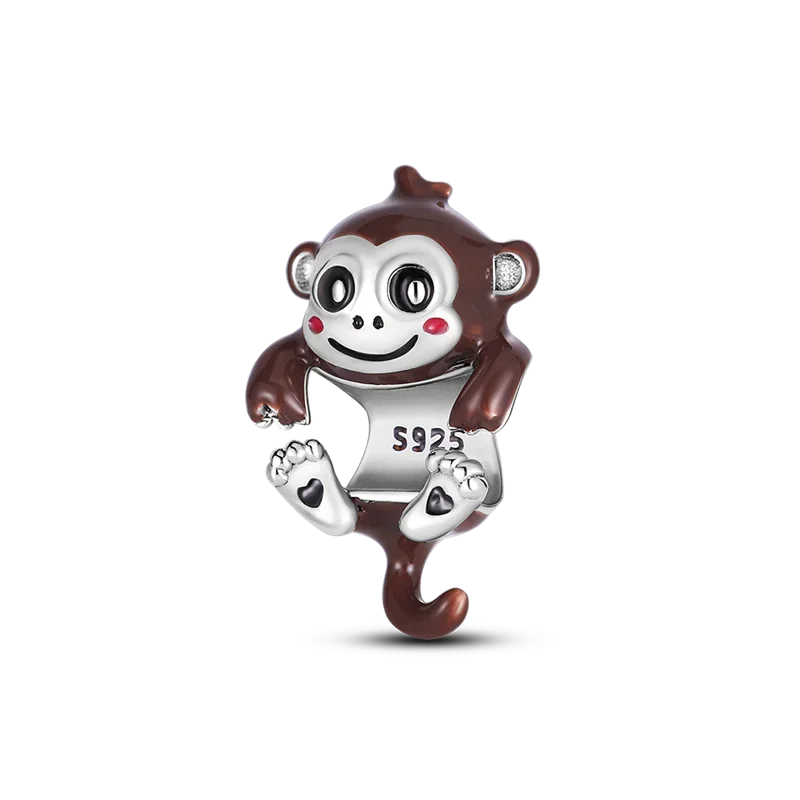 925 Sterling Silver Lion Rhino Charm Pendant Beads Fit Charms Silver 925 Original Bracelet for Women Jewelry Making Gift