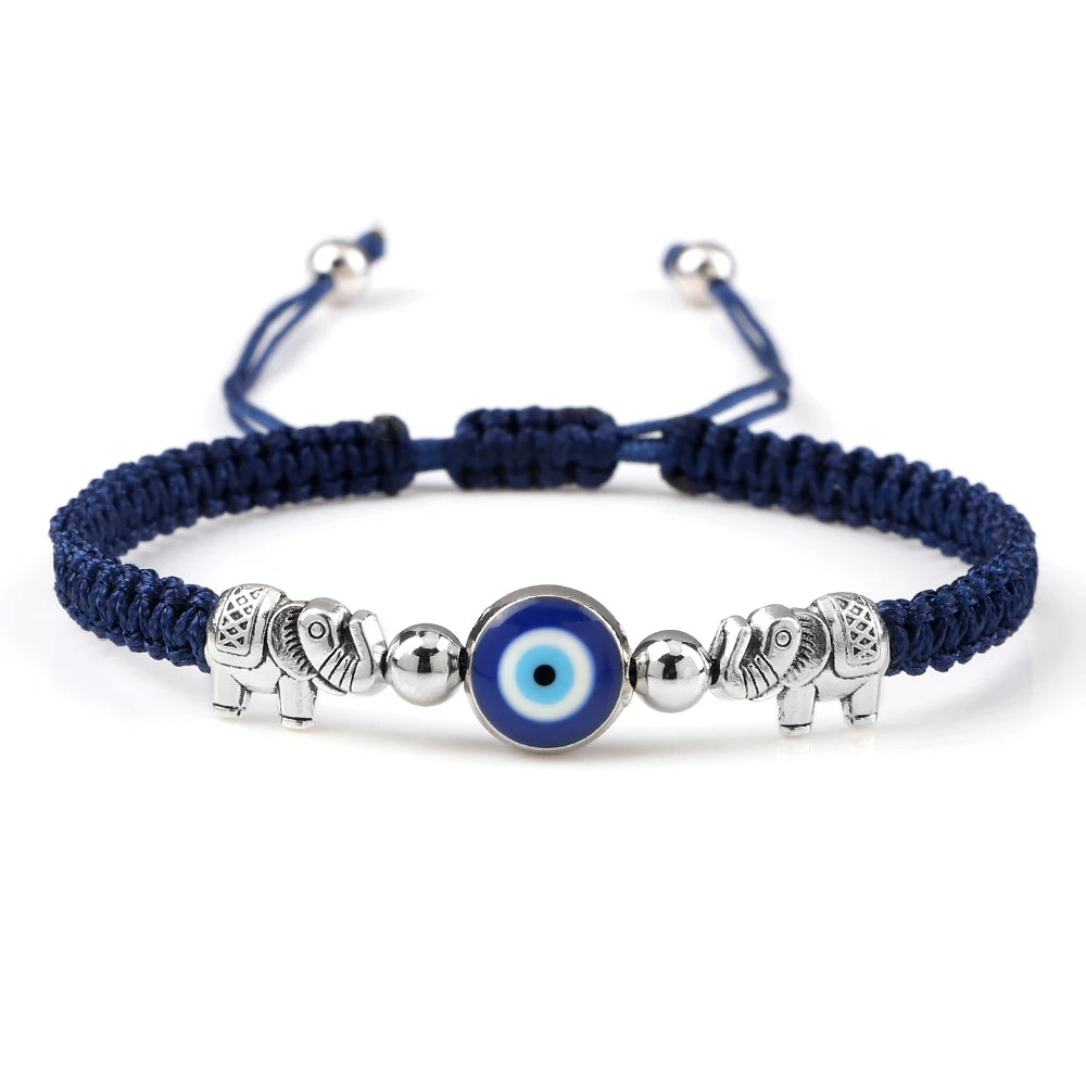 Classic Blue Turkish Evil Eyes Bracelets for Women Hand of Fatima Lucky Red Braided Rope Chain Bracelets Female Handmade Jewelry