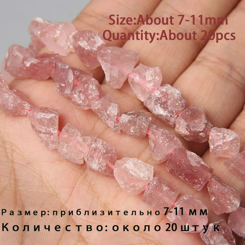 7.5" Natural Irregular Rough Stone Beads Raw Rock Lapis Quartzs Nuggets For Jewelry Making DIY Earrings Bracelet Supply 7-30mm