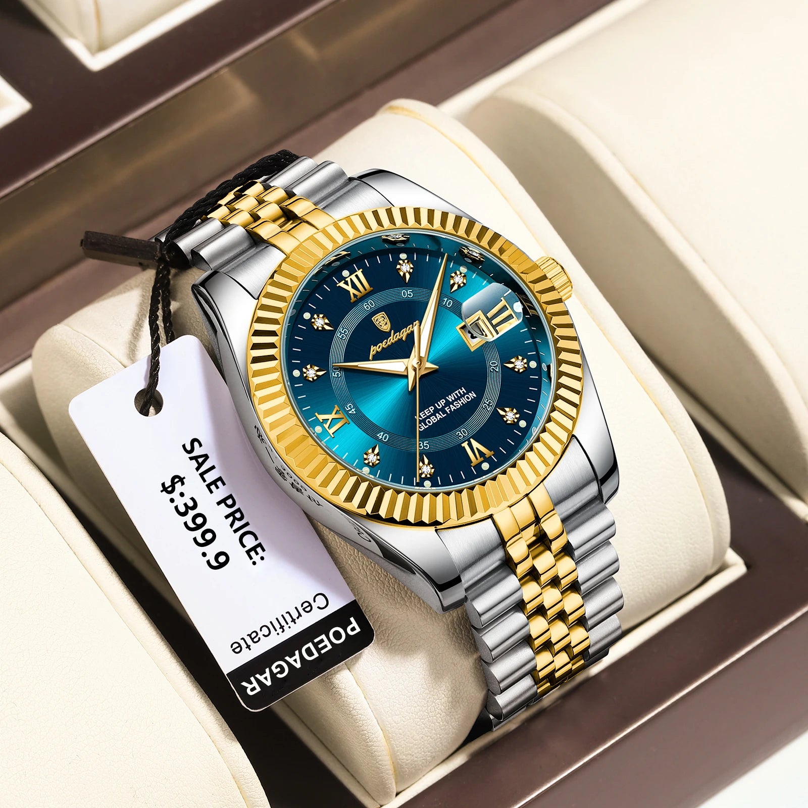POEDAGAR Luxury Sport Wrist Watch For Man Waterproof Luminous Date Men Watch Quartz Stainless Steel Men's Watches Male Reloj+box - Madeinsea©