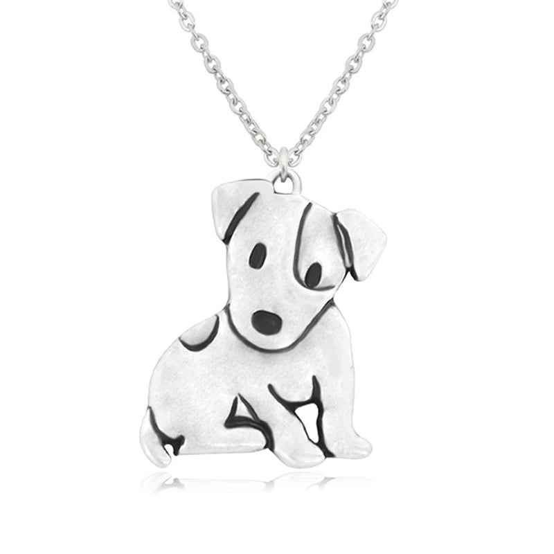 New Jack Russell&Australian Shepherd Pendant Dog Necklace Women Men Jewelry Boho Stainless Steel Chains Lover Choker Party Gift