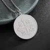 Stainless Steel Cross Coin Medal Pendant Necklace for Men Women Fashion Lucky Amulet Jewelry Gift