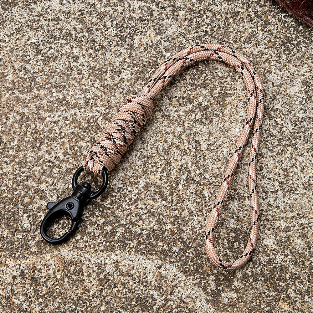 MKENDN Outdoor Rock Climbing Keychain Handmade Braided Paracord Clip Buckle Keychains Tactical Survival Tool Carabiner Hook Cord