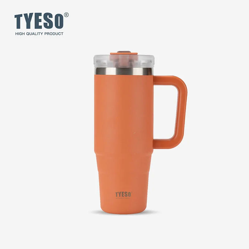 Tyeso Stainless Steel Vacuum Flask Double Wall Insulated Thermos Bottle Hot/Cold Travel Mug Leak-Proof Car Coffee Water Bottle