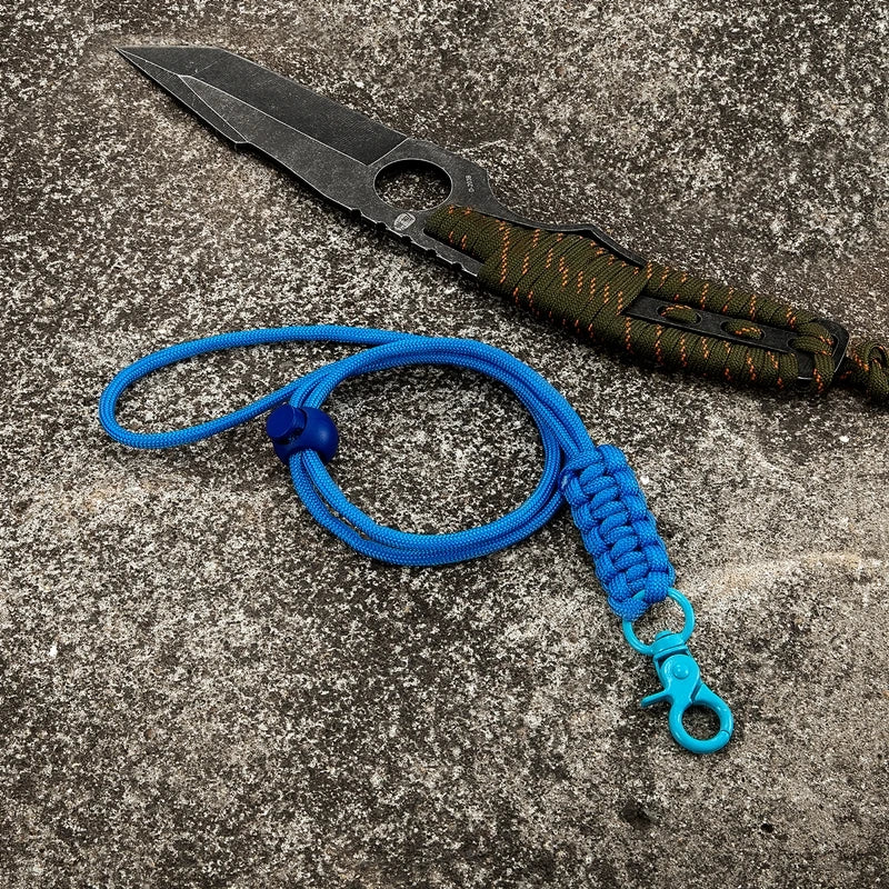 MKENDN Outdoor Rock Climbing Metal Clip Hanging Neck Rope Lanyard for iPhone Camera USB Holder ID Pass Card Name Badge Holder