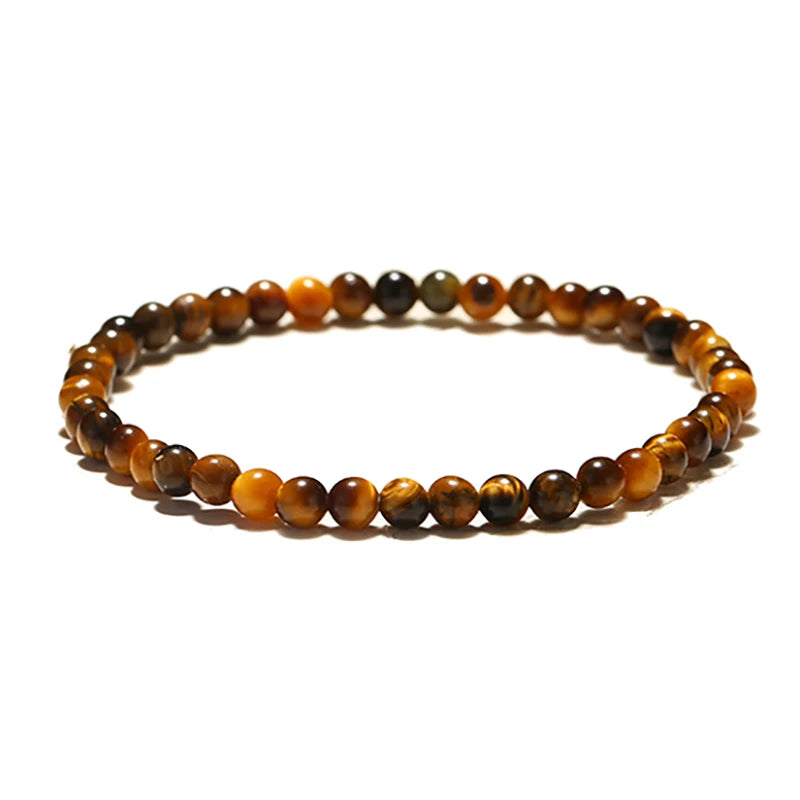 Artifact Meditation Healing Bracelet Men 4mm/6mm/8mm/10mm Tiger Eyes Obsidian Stone Beaded Braslet Father Day Gift Yoga Braclet