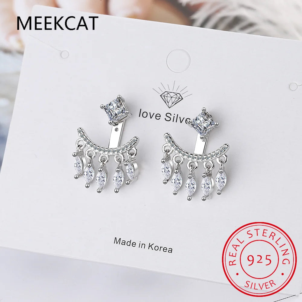 2CTTW 5MM GRA Full Moissanite Stud Earrings for Women Sparkling D Color Lad Diamond 925 Sterling Silver Jewelry Wholesale