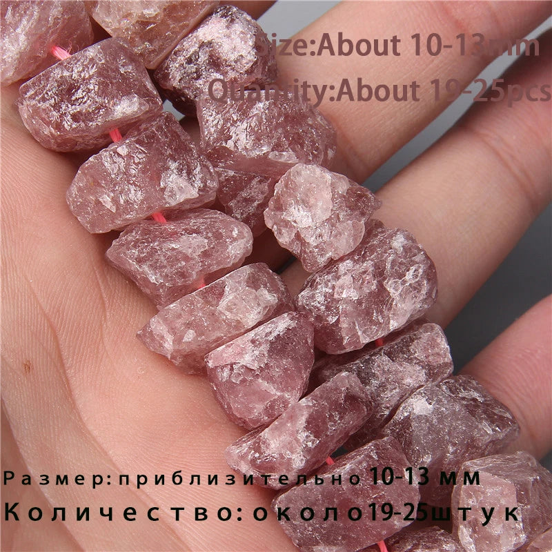 7.5" Natural Irregular Rough Stone Beads Raw Rock Lapis Quartzs Nuggets For Jewelry Making DIY Earrings Bracelet Supply 7-30mm