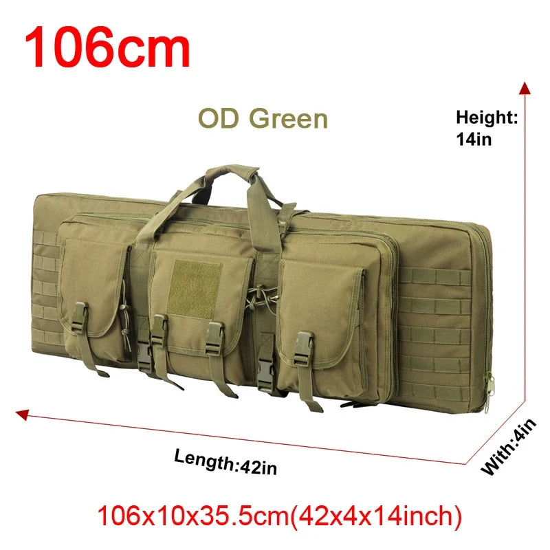 81 97 106 122cm Tactical Gun Bag Double Rifle Case  Molle Rifle Bag Sniper Airsoft Gun Case Backpack Hunting Gun Holster