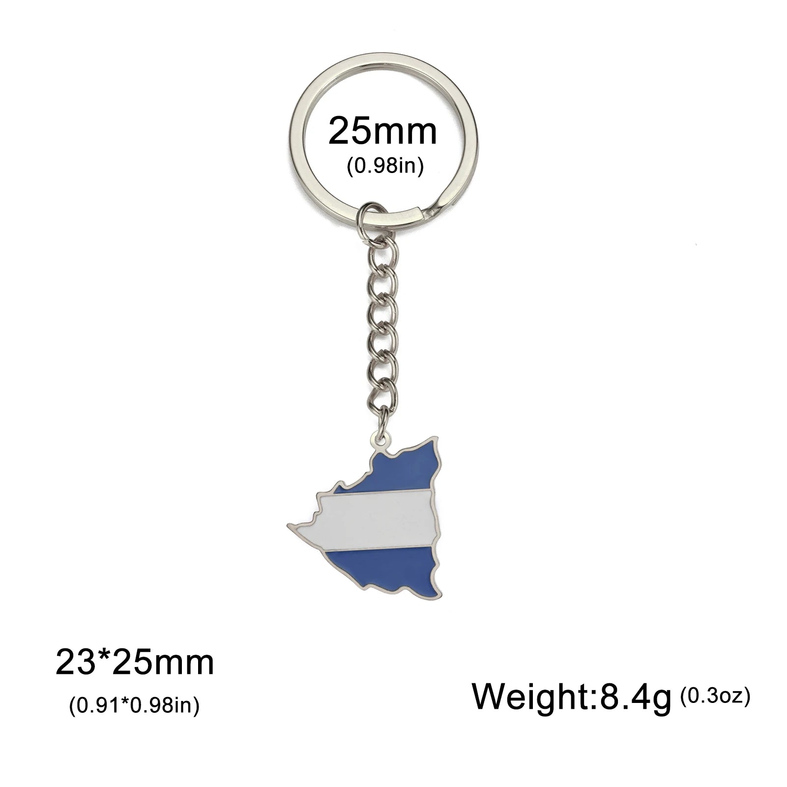 Dreamtimes France Poland Mexico Map Pendant Keychain for Women Men Stainless Steel Key Ring Qatar Ghana Syria Haiti Jewelry