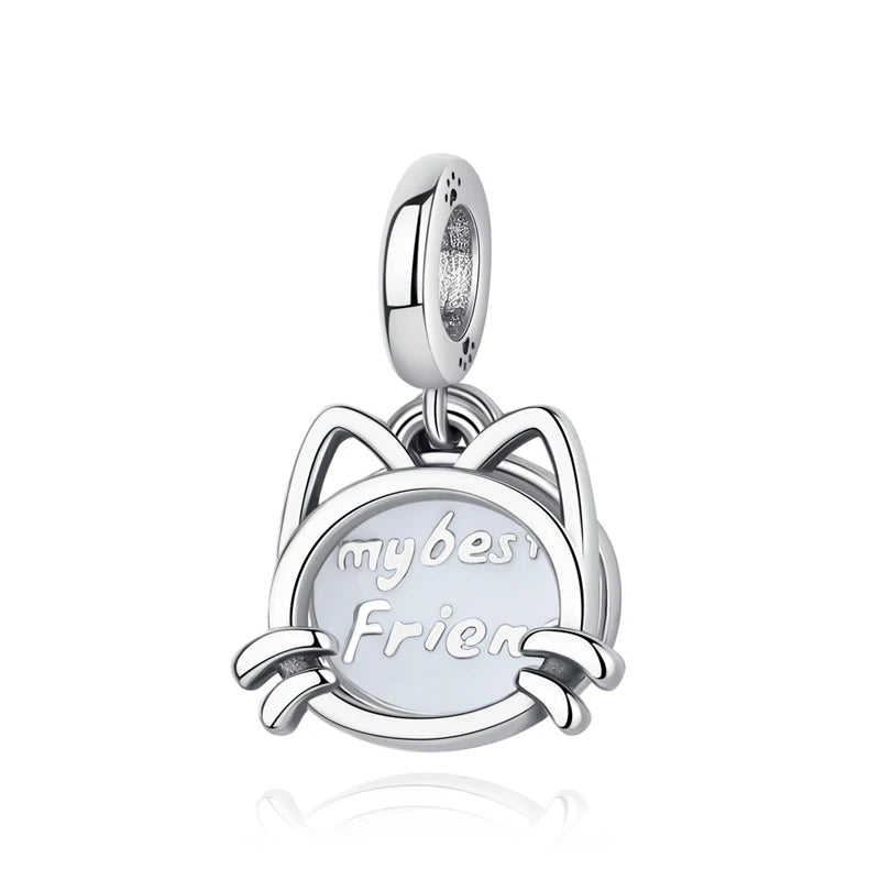 Original 925 Sterling Silver Charms Love Pets Dog Cat Paw Print Pendant Beads Fit Brand Bracelets Necklaces Women DIY Jewelry - Madeinsea©