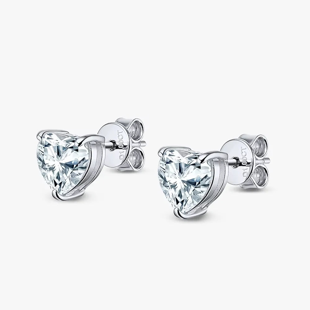 Serenity 2ct Asscher Cut D Color Moissanite Earrings For Women S925 Sterling Silver Square Stud Earrings Plated 18K Fine Jewelry - Madeinsea©