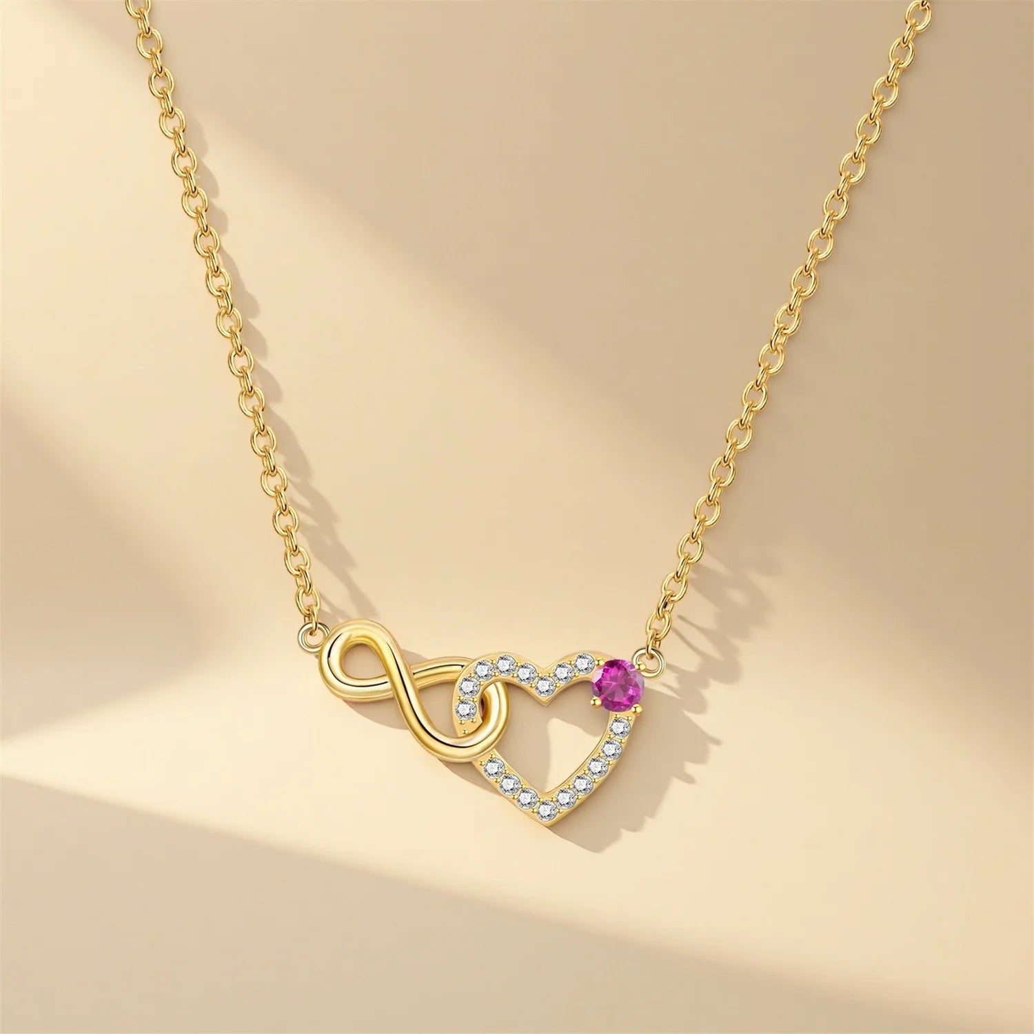 PANPOKI S925 Sterling Silver Infinite Love Eternal Pendant Necklace for Women Birthday Original Gifts Fashion Fine Jewelry