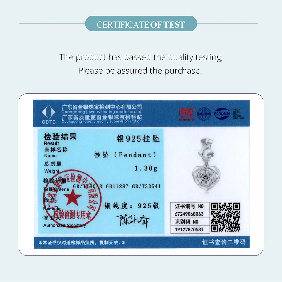 BAMOER Solid 925 Sterling Silver Rose Heart Charm Pendant fit Original Bracelet DIY Jewelry Accessories bamoer Flower Beads