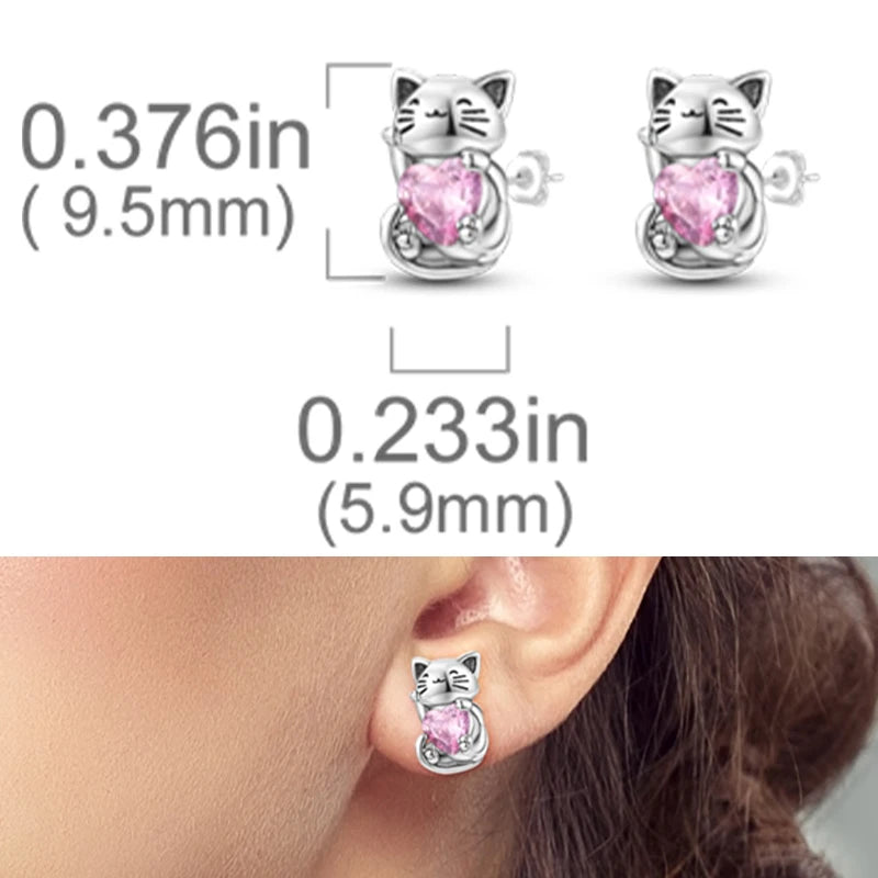Earrings 925 Sterling Silver Stud Earrings Unicorn Star Zircon Stud Hoop Earrings For Women Girls Lovely Fashion Jewelry Gift