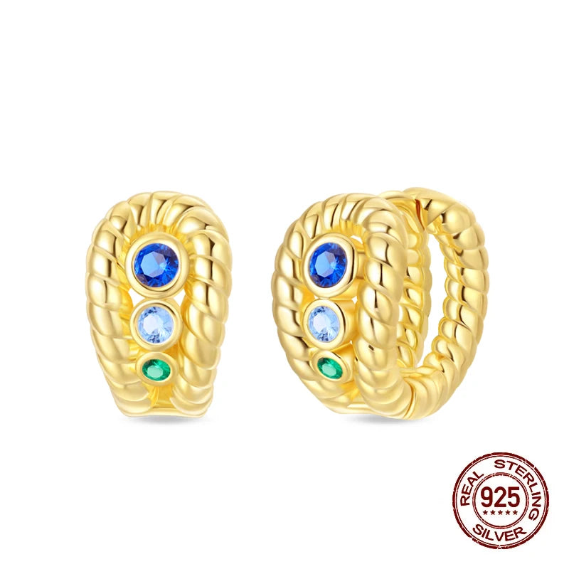 New Pearl Earrings 925 Silver Stars Moons Butterfly Sea Shell Golden Hoop Earrings Ear Stud For Women Engagement Luxury Jewelry