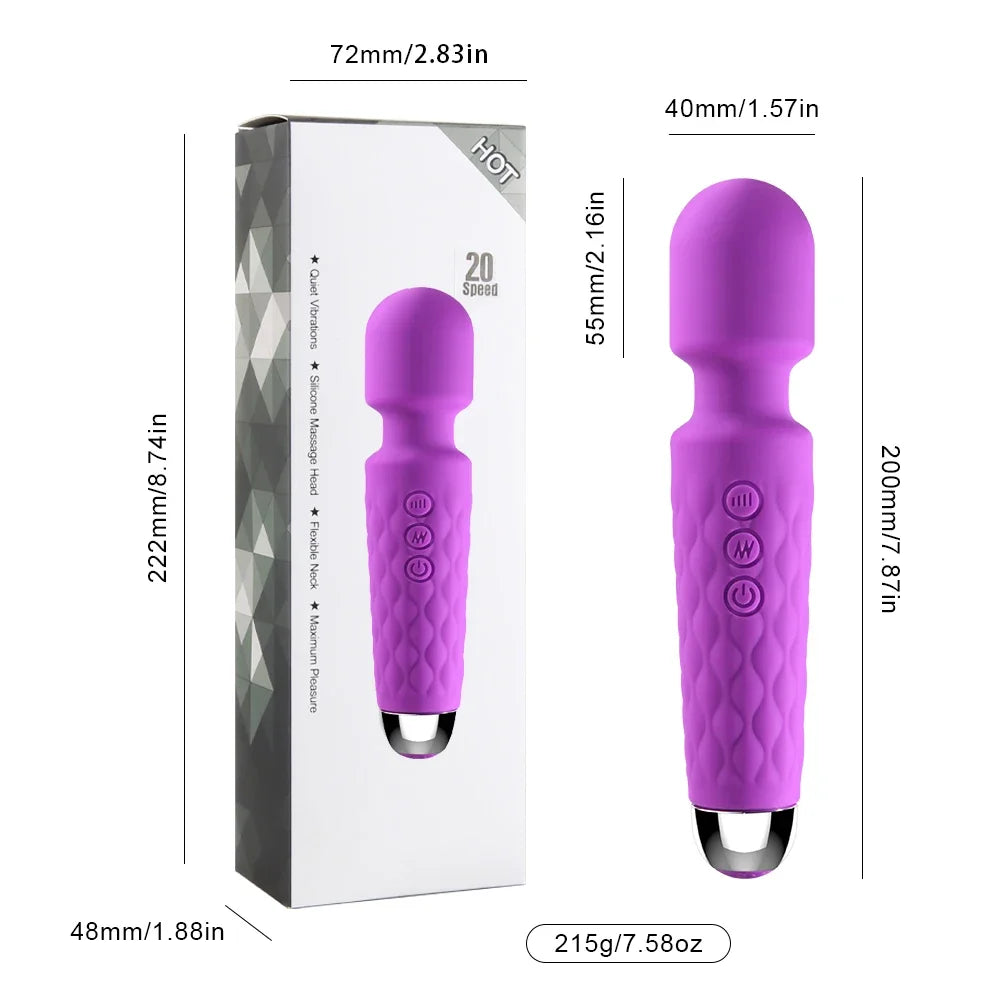 Wireless Dildos AV Vibrator Magic Wand for Women Clitoris Stimulator G Spot Massager Vibrator Female Masturbator Adult Sex Toys - Madeinsea©