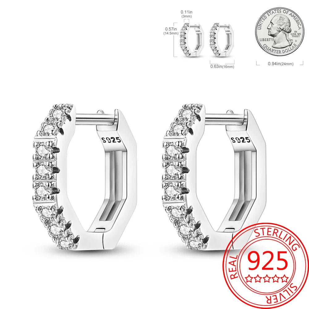 Ear Ring Series 925 Sterling Silver Star Moon Unicorn Tulip Flower Butterfly Bee Geometry Earrings Ladies Pairing with Jewelry