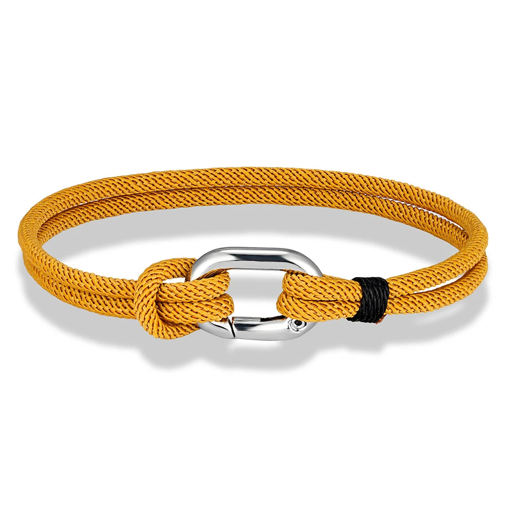 MKENDN New Nautical Mens Thin Rope Bracelet With Oval Circle Spring Clasp For Surfer Beach Jewelry Gifts - Madeinsea©