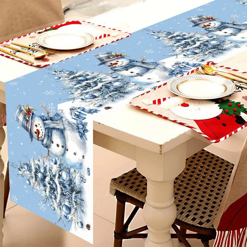 Christmas Table Runner Merry Christmas Decoration For Home Xmas Table Decor 2025 Navidad Notal Noel Ornament Happy New Year 2026