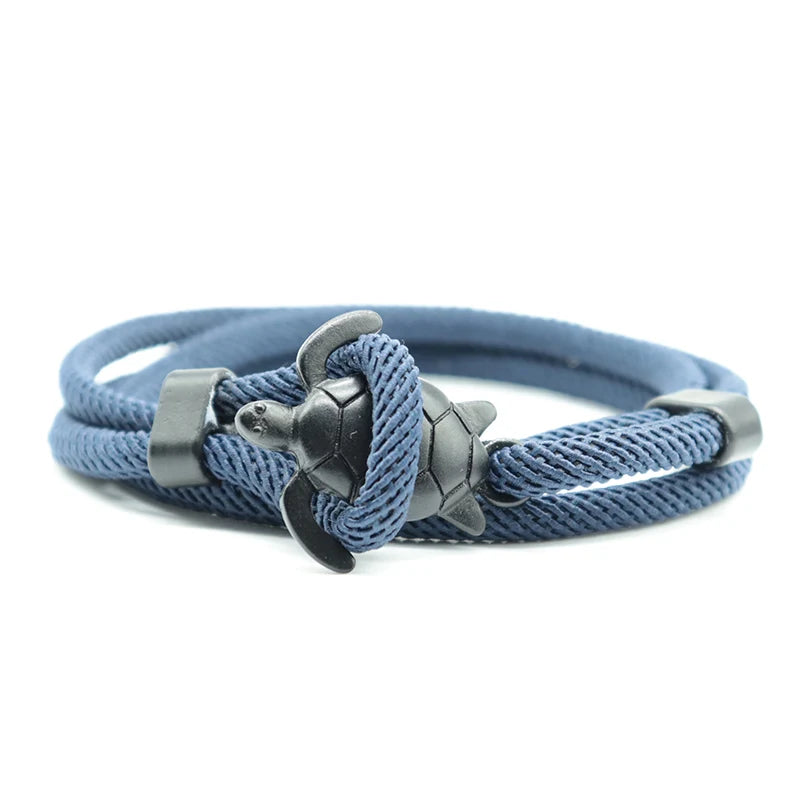 Sea Turtle Nautical Rope Bracelet