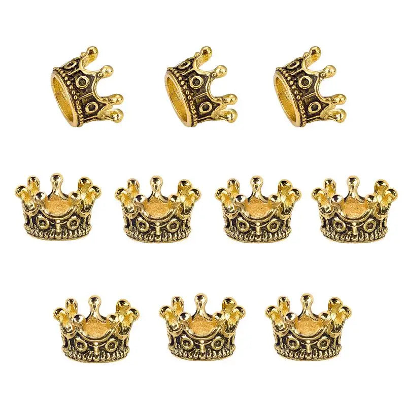 10pcs/20pcs Crown Charm Beads Connectors Charms End Beads Cap For DIY Jewelry Making Findings