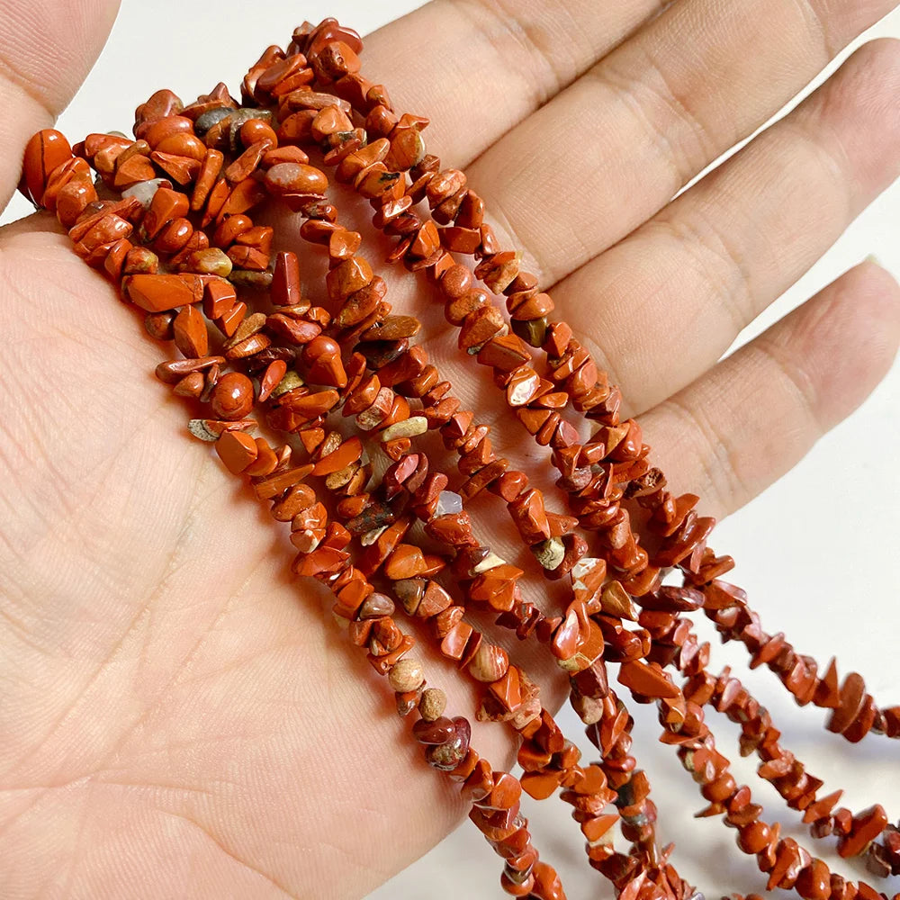 100% Natural Red Jasper Stone Bead Oval Cube Round Irregular Shape Chips Beads Fit Jewelry Making DIY Bracelet Necklace Earrings