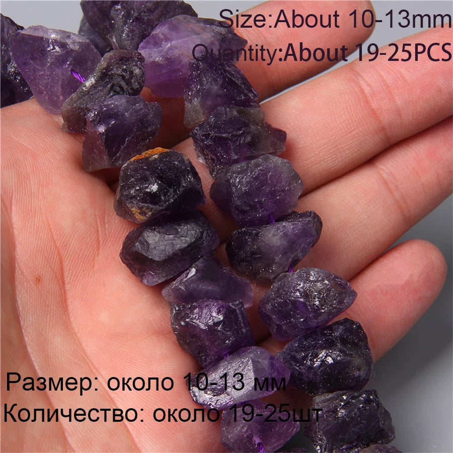 7.5" Natural Irregular Rough Stone Beads Raw Rock Lapis Quartzs Nuggets For Jewelry Making DIY Earrings Bracelet Supply 7-30mm