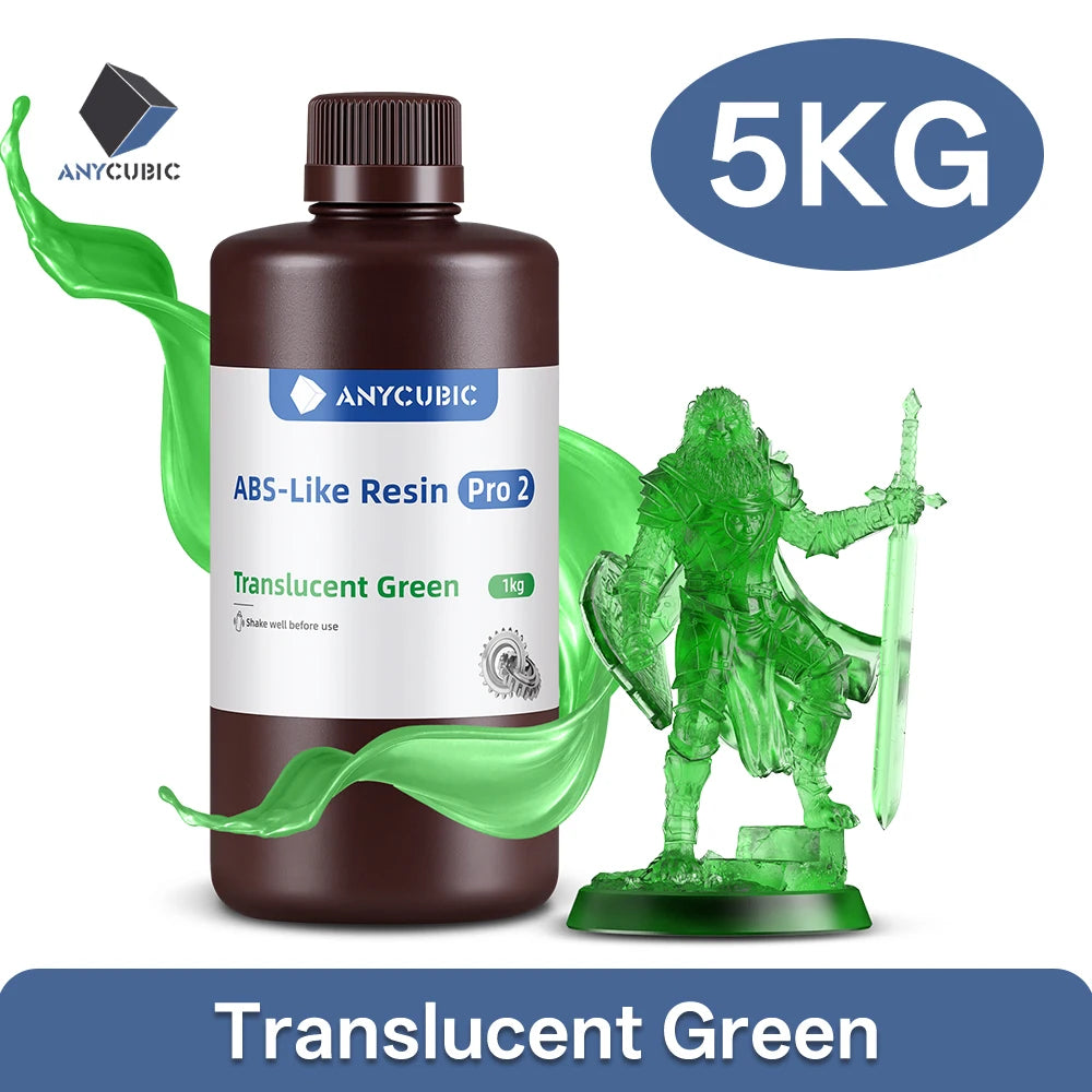 Newest Anycubic ABS-Like+ Resin Pro 2 Rapid UV Curing 405nm Standard Photopolymer Resin ABS 3D Resin High Precision for LCD