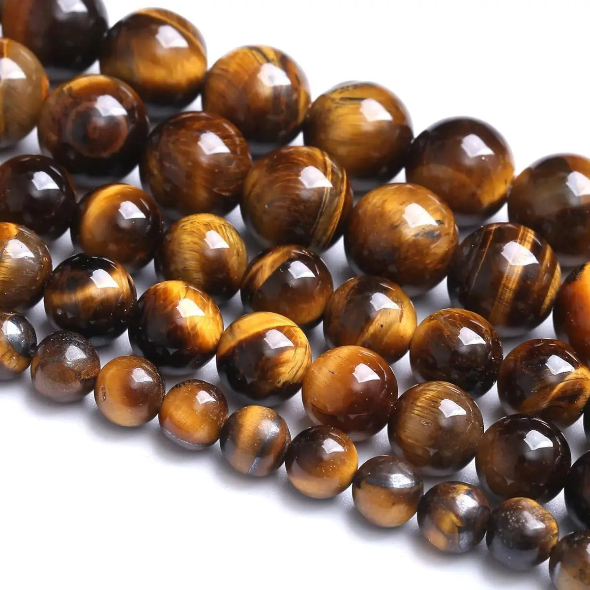 6/8/10mm A+ Quality Natural Stone Tiger's Eye Stone Round Loose Beads for Jewellery Making DIY Charm Bracelet Necklace