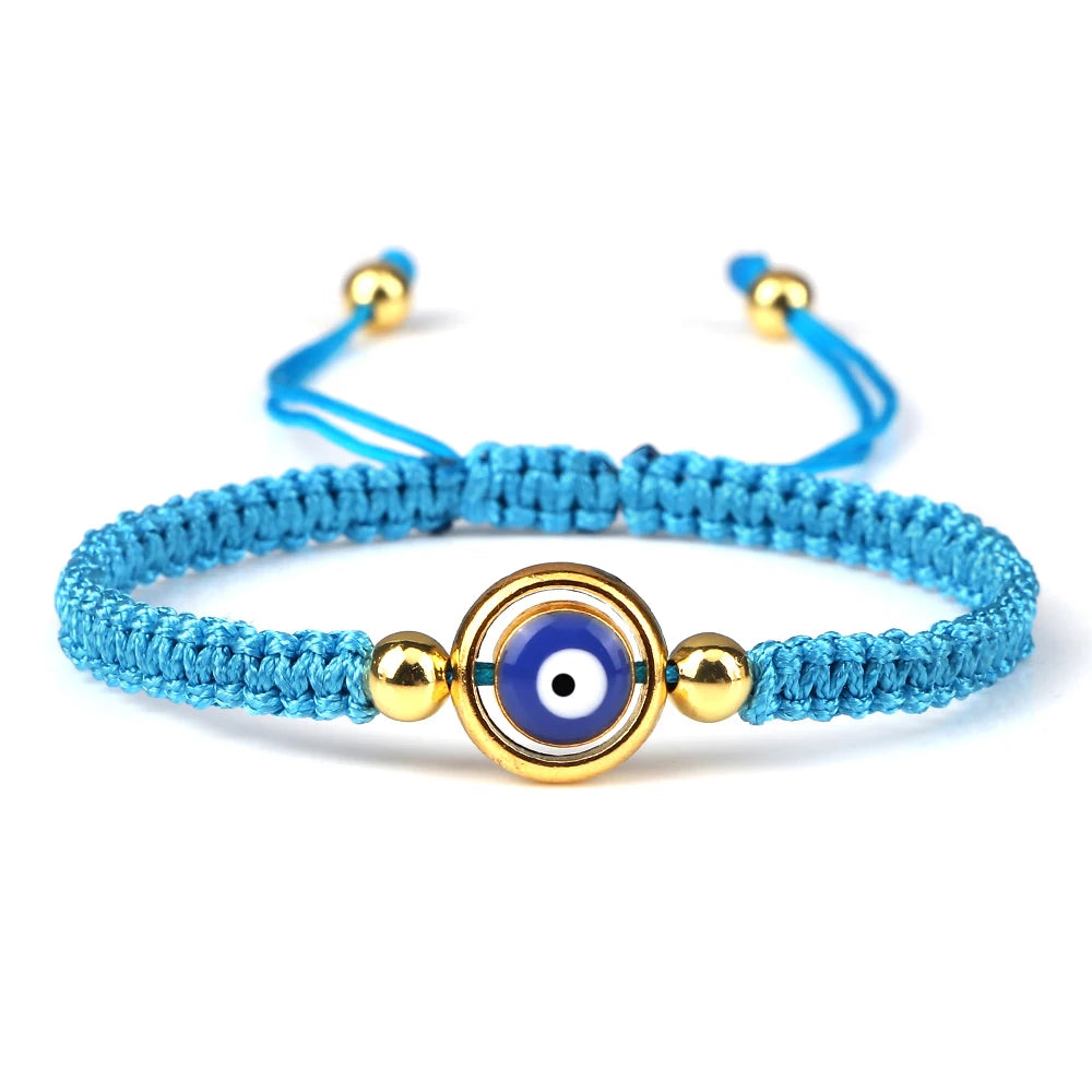 Classic Blue Turkish Evil Eyes Bracelets for Women Hand of Fatima Lucky Red Braided Rope Chain Bracelets Female Handmade Jewelry