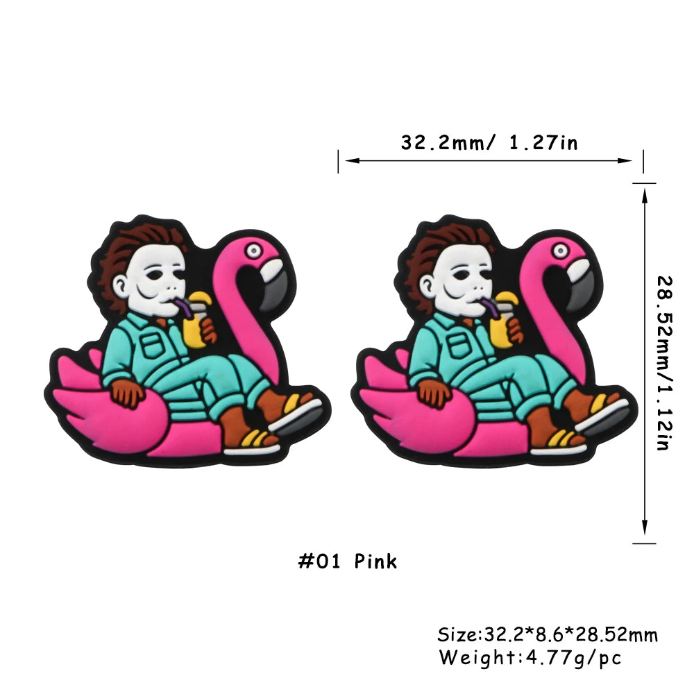 Sunrony 5Pcs New Cartoon Figure Focal Silicone Beads DIY Necklace Bracelet Keychain Handwork Accessories For Jewelry Making