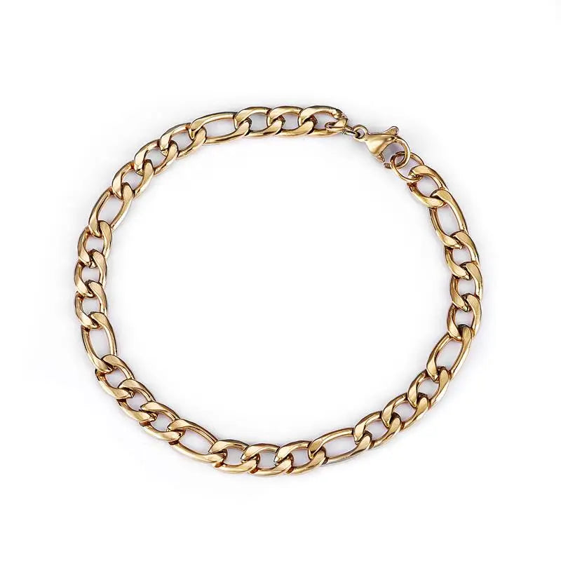 3/5/7/11mm Stainless Steel Figaro Chain Bracelet Bangle for Men Women Hiphop Trendy Wrist DIY Bracelet Jewelry