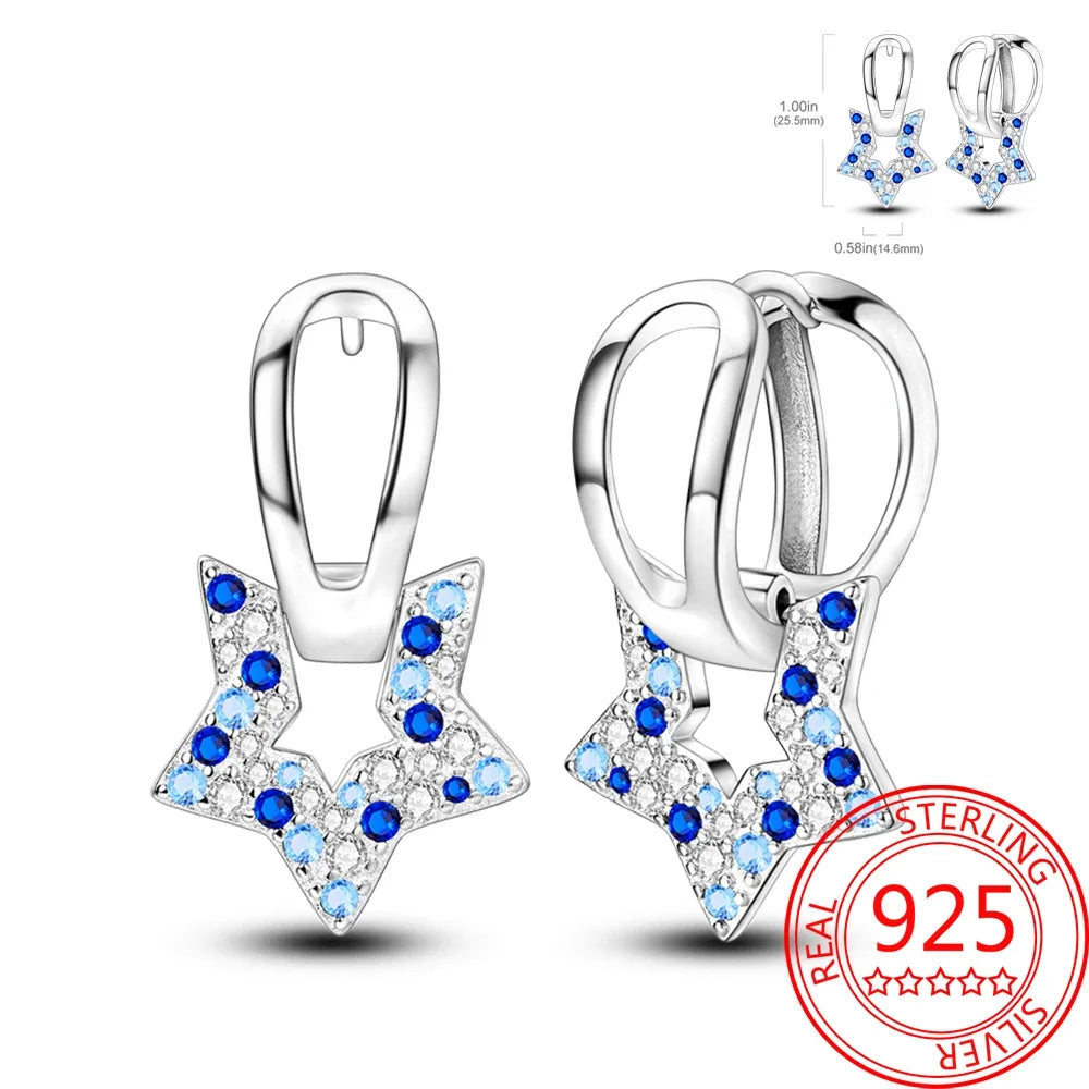 Ear Ring Series 925 Sterling Silver Star Moon Unicorn Tulip Flower Butterfly Bee Geometry Earrings Ladies Pairing with Jewelry