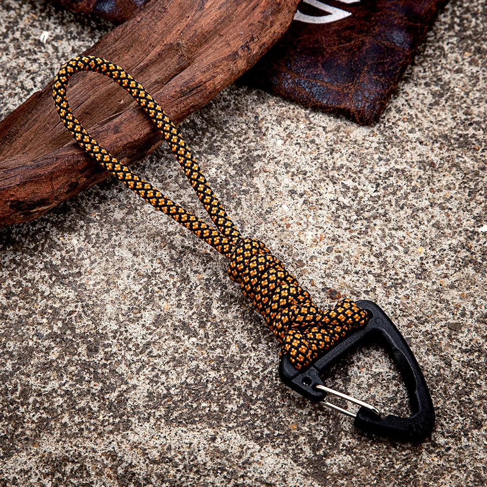 MKENDN Triangle Buckle Paracord Lanyard Keychain Tactical Backpack Accessories Safety Hand Wrist Strap Fall Protection