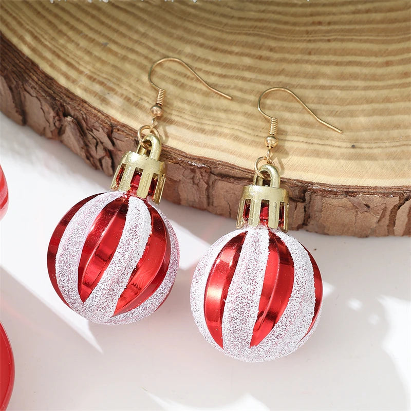 Fashion Christmas Snowflake Earrings For Women Cute Trendy Xmas Tree Colorful Bells Bow Knot Piercing Earring Party Jewelry Gift