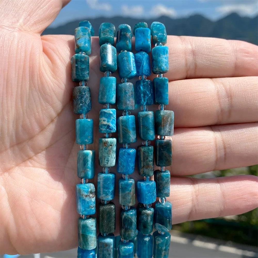 Natural Irregular Cylinder Stone Bead Charoite Amethyst Apatite Loose Charm Beads For Reiki Jewelry Making Bracelet Necklace DIY - Madeinsea©